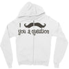 mustache Zipper Hoodie