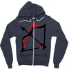 sagittarius rose Zipper Hoodie