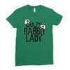 crazy rabbit lady Ladies Fitted T-Shirt