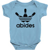 the dude abides Baby Onesie