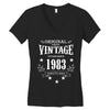 original parts vintage established 1983 perfectly aged Women's V-Neck T-Shirt