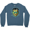 vintage frankenstein mask Crewneck Sweatshirt