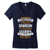 Super Cool Grandson Of A Freaking Awesome Grandpa Women's V-Neck T-Shirt
