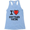 i love dirt track racing Racerback Tank