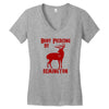 deer hunter body piercing by remington black tee shotgun rifle hunting Women's V-Neck T-Shirt