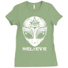 alien believe Ladies Fitted T-Shirt