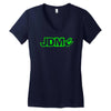 black funny glow in dark glowing Women's V-Neck T-Shirt