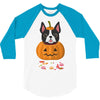 haloween french bulldog 3/4 Sleeve Shirt