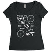 bicycle cyclopath bike hobby exploded Women's Triblend Scoop T-shirt