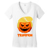 trumpkin funny donald trump pumpkin Women's V-Neck T-Shirt