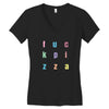 fuck pizza Women's V-Neck T-Shirt