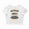 Super Cool Granddaughter Of A Freaking Awesome Grandpa Crop Top