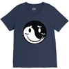 yin yang smiley V-Neck Tee