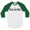 black and yellow 3/4 Sleeve Shirt