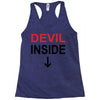 devil inside Racerback Tank