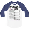January Girl Facts Aquarius 3/4 Sleeve Shirt