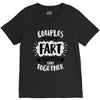 couples that fart together stay together V-Neck Tee