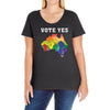 Vote Yes Australia Ladies Curvy T-Shirt