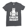 gym cat workout Ladies Fitted T-Shirt