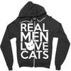 real men love cats (4) Zipper Hoodie