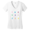 fuck pizza Women's V-Neck T-Shirt