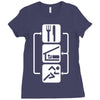v2 eat sleep run Ladies Fitted T-Shirt