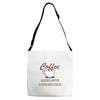 coffee required Adjustable Strap Totes