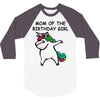 mom of the birthday girl 3/4 Sleeve Shirt