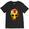iron skull V-Neck Tee
