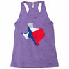 Eroded Texas Map With Flag Racerback Tank