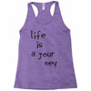 life is a journey Racerback Tank
