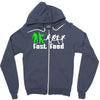 zombie fast food  funny Zipper Hoodie