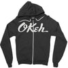 okeh records Zipper Hoodie