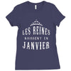 les reines naissent en janvier Ladies Fitted T-Shirt
