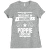 Awesome Poppie Looks Like Ladies Fitted T-Shirt