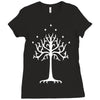 white tree of gondor Ladies Fitted T-Shirt