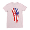 july 4th flag Ladies Fitted T-Shirt