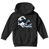 Great White Wave Shark Youth Hoodie