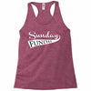 sunday funday (white) Racerback Tank