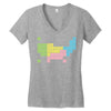 periodic table of america Women's V-Neck T-Shirt