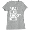 real men shoot raw funny photography Ladies Fitted T-Shirt