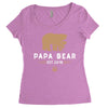 papa bear Women's Triblend Scoop T-shirt