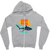 Daddy Shark Zipper Hoodie