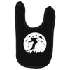 skiier moon moonlight silhouett Baby Bibs