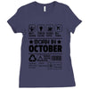 Born In October Ladies Fitted T-Shirt