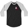 Pixeled Pink Ribbon 3/4 Sleeve Shirt