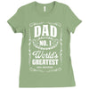 dad number one world's greatest Ladies Fitted T-Shirt