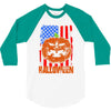 halloween american flag halloween american flag 3/4 Sleeve Shirt