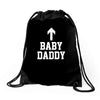 baby daddy funny new Drawstring Bags