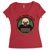 bah hum pug Women's Triblend Scoop T-shirt